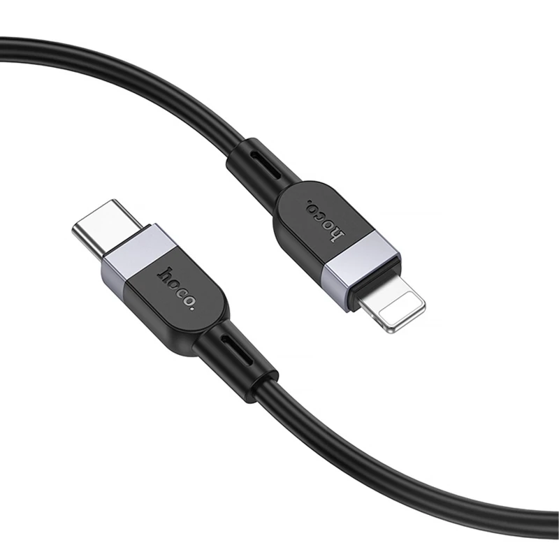 Дата кабель Hoco X109 Energy silicone Type-C to Lightning (2m) – Black. Фото 4 из 5