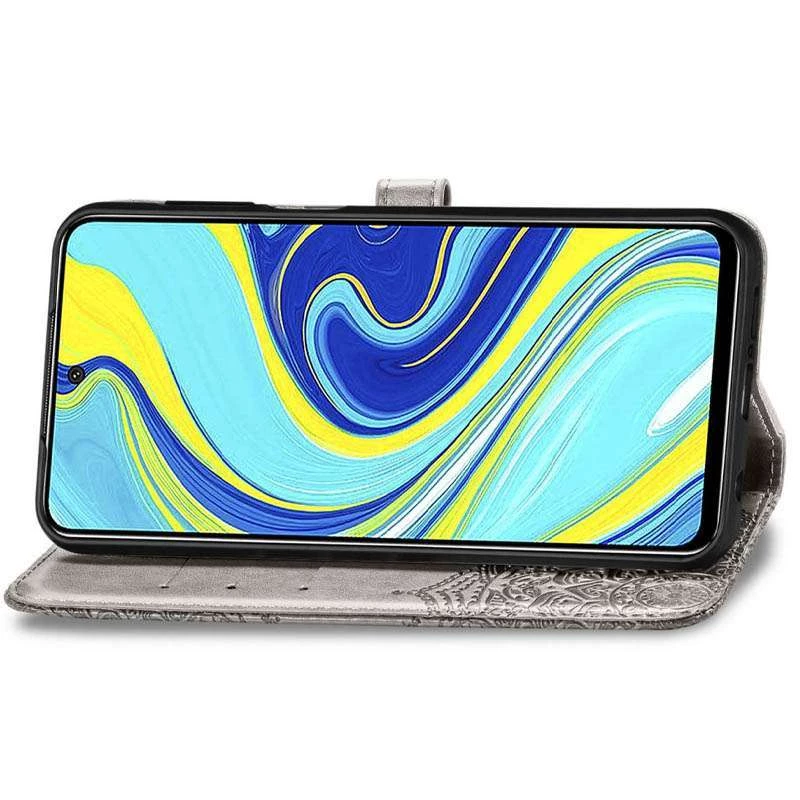 Шкіряний чохол-книжка Art Case з візитницею для Xiaomi Redmi Note 9 / Redmi 10X – Сірий. Фото 2 з 7