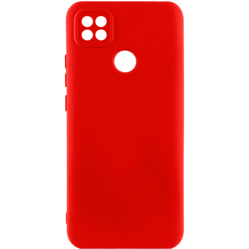 Цветной силиконовый чехол GETMAN с закрытой камерой на Xiaomi Redmi 9C – Красный / Dark Red. Фото 1 из 1
