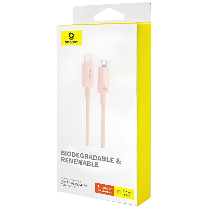 Дата кабель Baseus Habitat Series Fast Charging Type-C to Lightning 20W (2m) (P10360201) – Wheat Pink. Фото 4 з 4