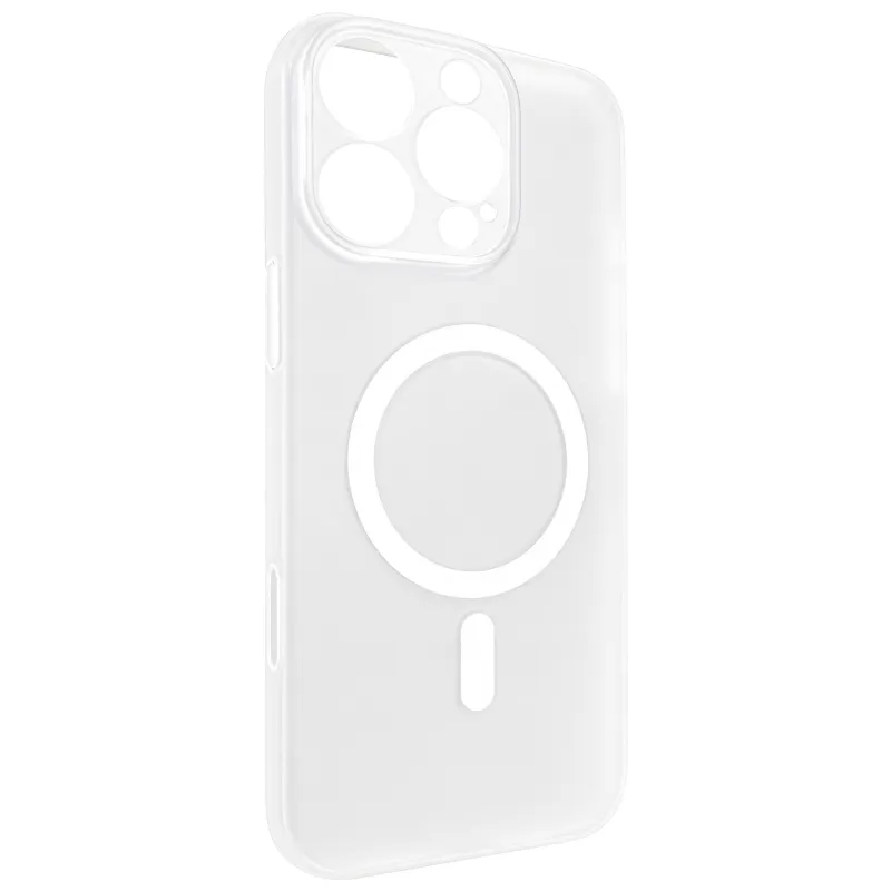 Чехол PC Slim Matte with Magnetic Fit (camera button) для Apple iPhone 16 Pro – White. Фото 1 из 2