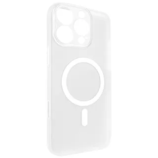 Чехол PC Slim Matte with Magnetic Fit (camera button) для Apple iPhone 16 — White