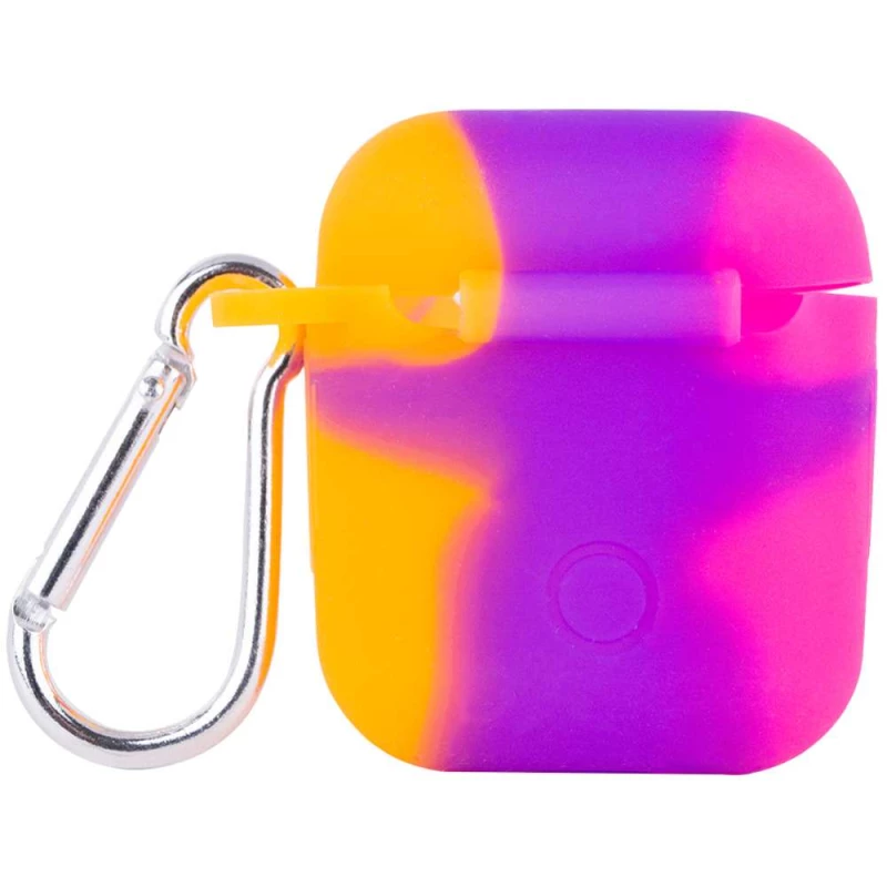 Силіконовий футляр Rainbow для навушників AirPods + карабін – Rainbow 2. Фото 2 з 4