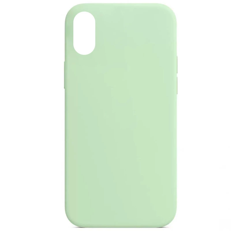Чохол з закритим низом Silicone Case на Apple iPhone X (5.8") – Зелений / Pistachio. Фото 1 з 1