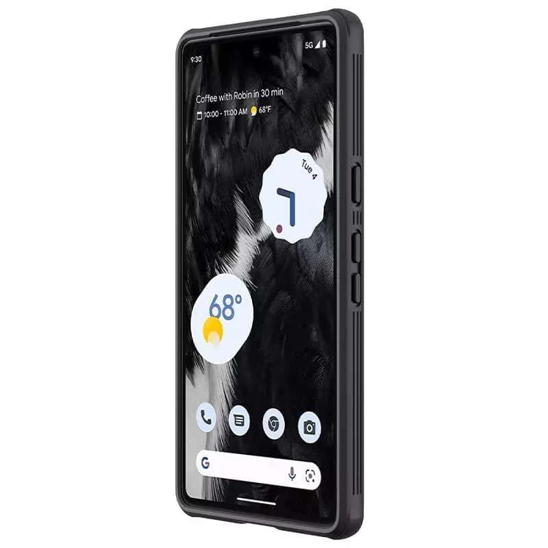 Карбована накладка Nillkin зі шторкою для камери на Google Pixel 7 – Чорний / Black. Фото 4 з 5