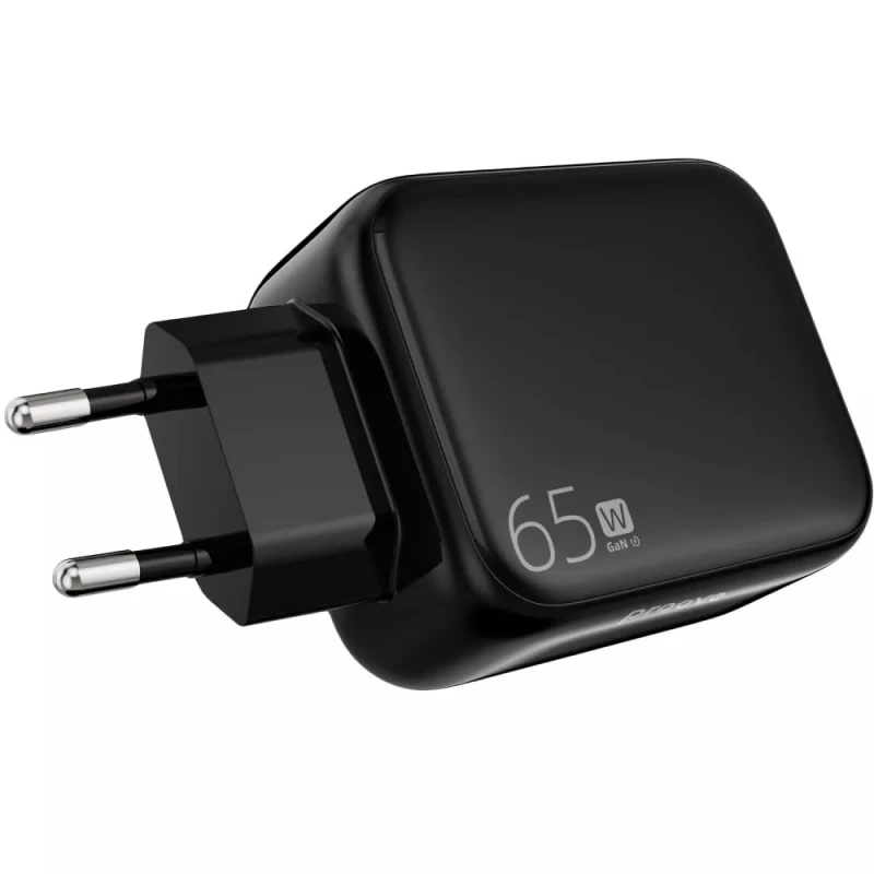 МЗП Proove Fixtape GaN 65W (1USB-C) + висувний кабель Type-C – Black. Фото 3 з 4