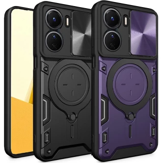 Ударостійкий чохол Bracket Ringstand із захисною шторкою для камери на Xiaomi Redmi 13C