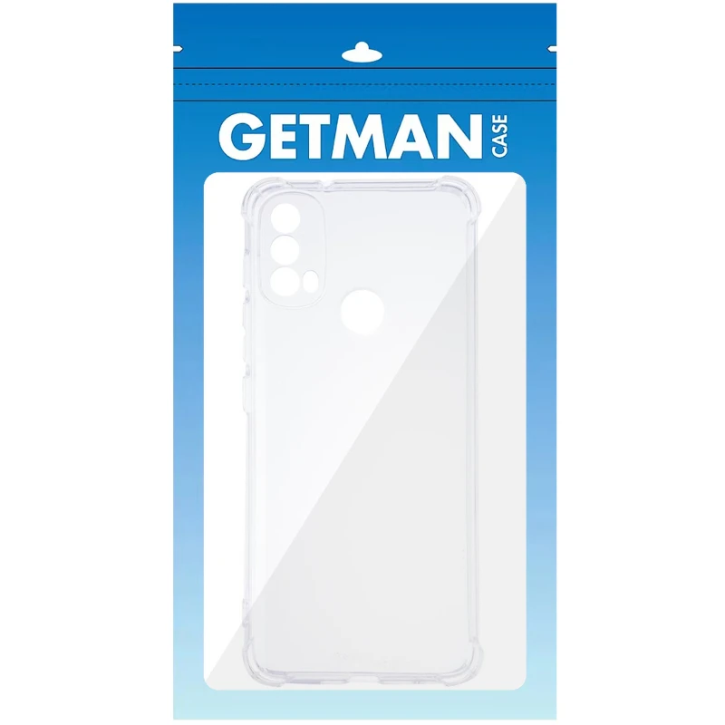 Ультратонкий силіконовий чохол GETMAN з критими бортами та камерою для Motorola Moto E40 – Безбарвний (прозорий). Фото 6 з 8