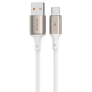 Дата кабель Proove Flex Metal USB to Type-C 3A (1m) — White