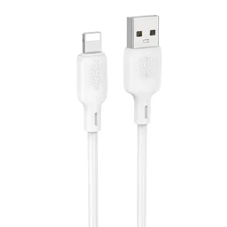 Дата кабель Borofone BX113 Lenny USB to Lightning 2.4A (1m) — White