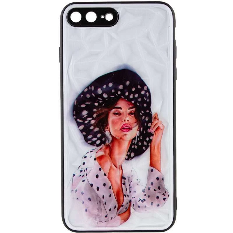 Стеклянный чехол Prisma Ladies на Apple iPhone 7 plus / 8 plus – Girl in a hat. Фото 3 из 7