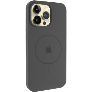 Чехол Silicone Case Full Protective (AA) V2 with MagSafe для Apple iPhone 17 Pro Max (6.9") — Серый / Dark Gray