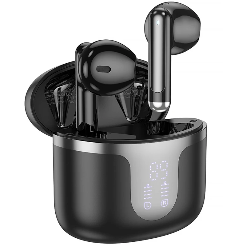 Бездротові TWS навушники Hoco EQ7 Snowflake – Black. Фото 2 з 4