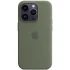 Чохол Silicone case (AAA) with Magsafe для Apple iPhone 14 Pro (6.1") – Зелений / Olive. Фото 1 з 3