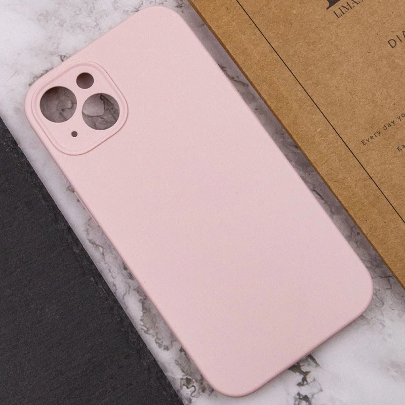 Чехол с защитой камеры Silicone Case для Apple iPhone 14 (6.1") – Розовый / Chalk Pink. Фото 5 из 6