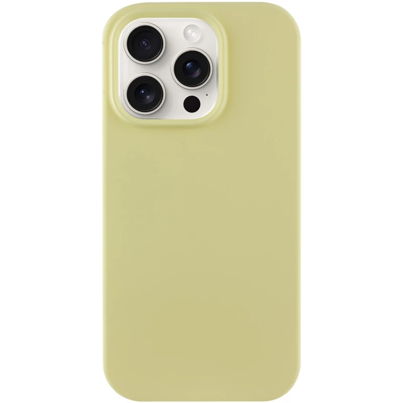 Чехол с закрытым низом Silicone Case для Apple iPhone 15 Pro (6.1") – Желтый / Mellow Yellow. Фото 1 из 5