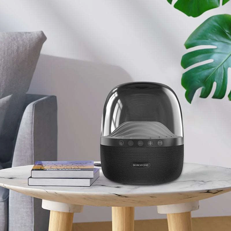 Bluetooth-колонка Borofone BP8 Glazed colorful luminous – Чорний. Фото 4 з 8