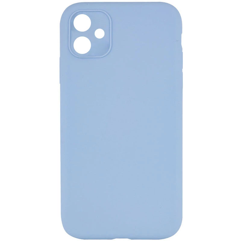 Чехол Silicone Case Square L с защитой камеры для Apple iPhone 11 (6.1") – Голубой / Lilac Blue. Фото 1 из 2