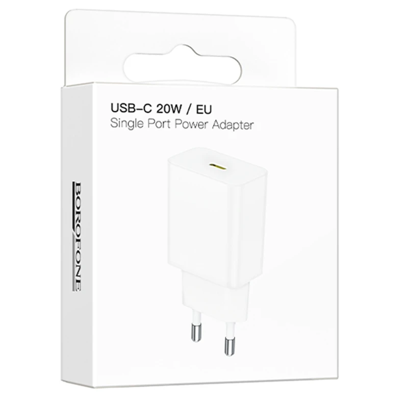 СЗУ Borofone BA112A Star PD20W (1USB-C) – White. Фото 2 из 2
