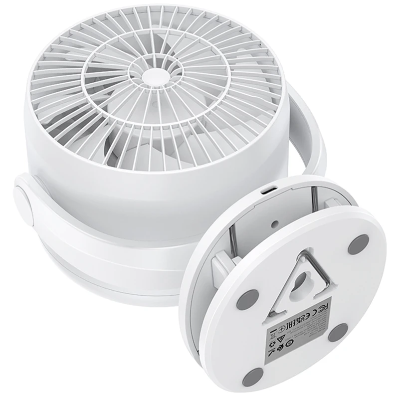 Портативный вентилятор Hoco HX608 handheld folding fan 3600 mAh – White. Фото 6 из 6