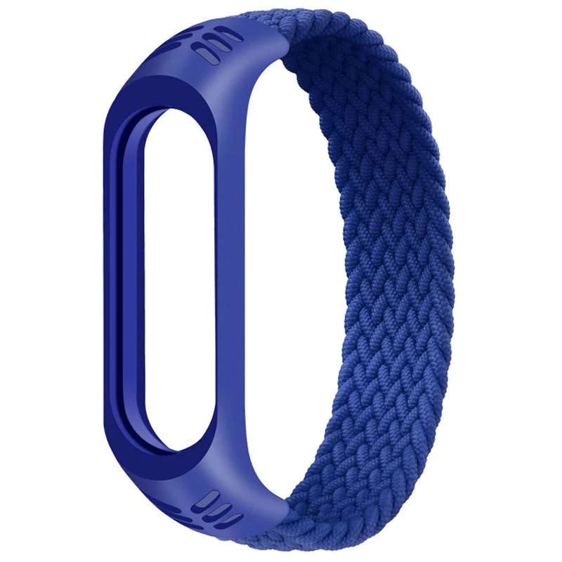 

Тканевый монобраслет Braided Solo Loop для Xiaomi Mi Band 5 (M) (Синий), Синій