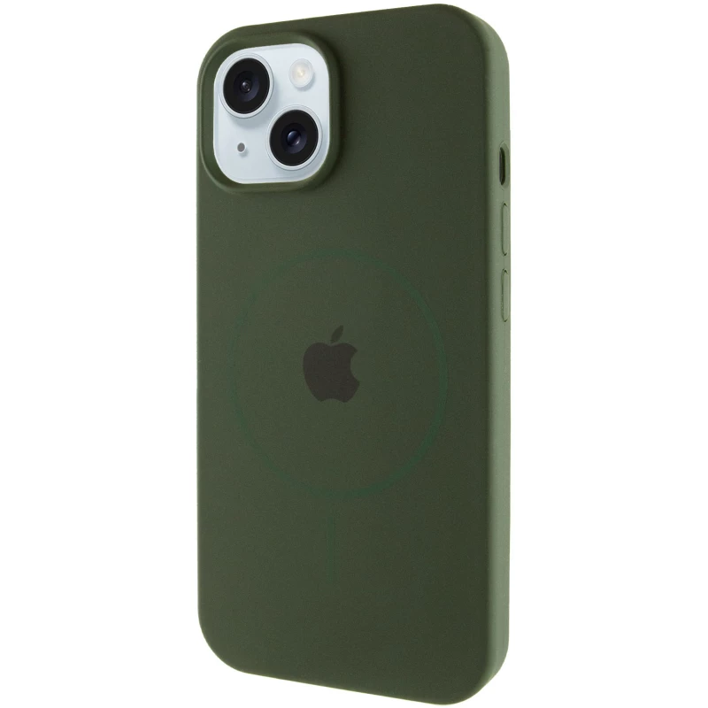 Чохол Silicone Armor Max with MagSafe для Apple iPhone 15 Plus (6.7") – Зелений / Cyprus Green. Фото 3 з 7