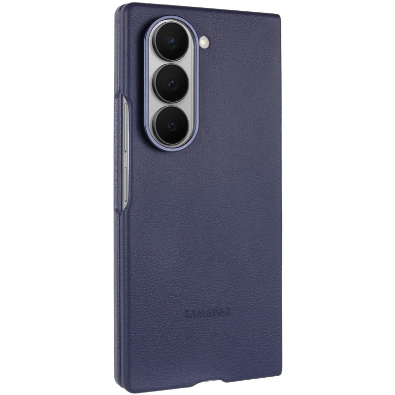 Шкіряний чохол Leather Case Premium на Samsung Galaxy Z Fold6 – Navy. Фото 2 з 10