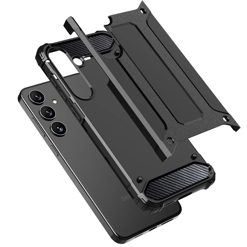 Протиударний чохол з посиленими кутами Immortal на Samsung Galaxy S24 FE – Чорний. Фото 7 з 8