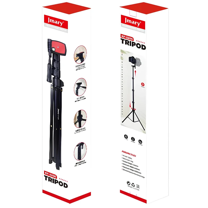 Штатив Jmary KP-2209 для зйомки 41-173см 3in1 + чохол – Black. Фото 3 з 3