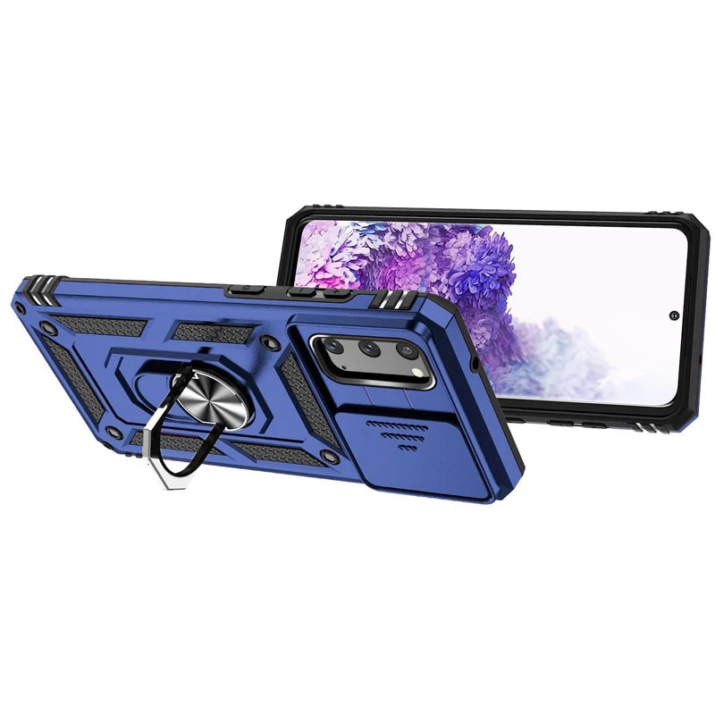 Протиударний чохол Serge Ring з захистом камери на Samsung Galaxy S20 FE – Синій. Фото 5 з 10