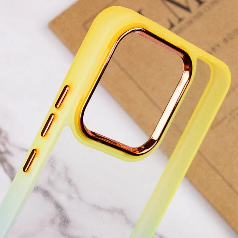 Силиконовый чехол фреш для Xiaomi Redmi Note 13 Pro 4G – Бирюзовый / Оранжевый. Фото 8 из 9