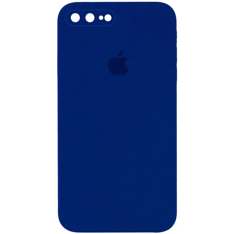 Чехол Silicone Case Square с защитой камеры для Apple iPhone 7 plus / 8 plus – Синий / Deep navy. Фото 1 из 1