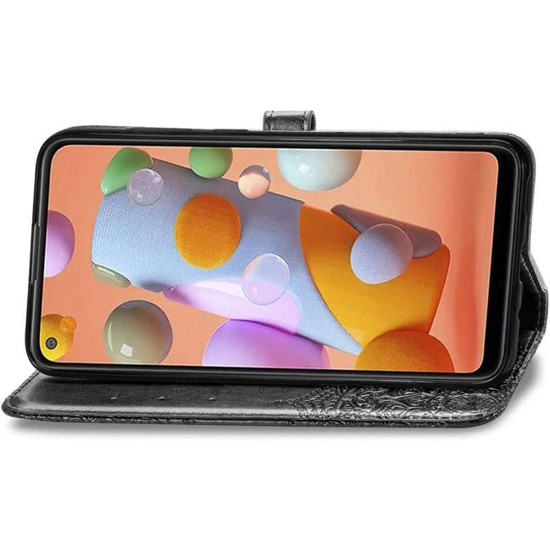 Кожаный чехол-книжка Art Case с визитницей для Samsung Galaxy A11 – Черный. Фото 5 из 5