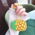 Силиконовый футляр Smile Fruits series для наушников AirPods 1/2 + кольцо – Pineapple. Фото 3 из 4