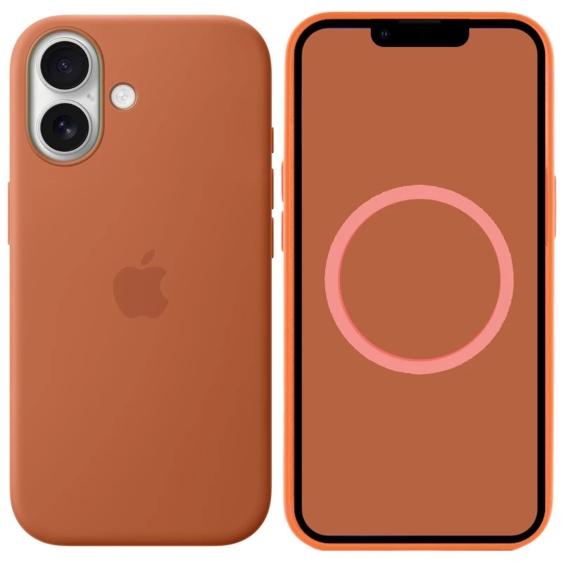 Чохол Silicone case (AAA) with Magsafe and Animation для Apple iPhone 17 (6.3") – Terra Cotta. Фото 1 з 2