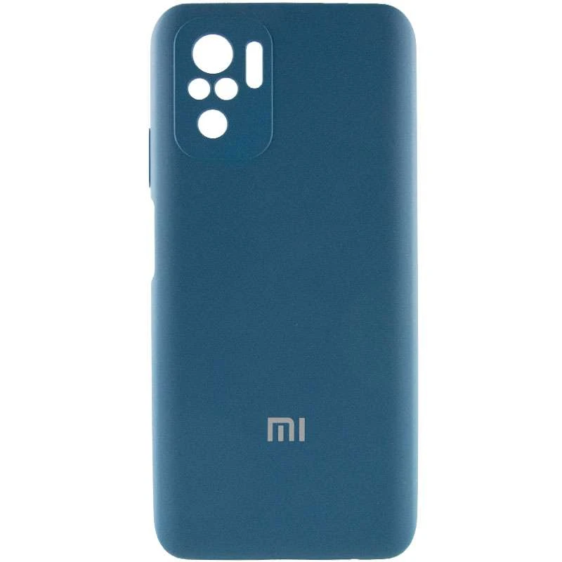 

Чохол Silicone Case з закритим низом та захистом камери на Xiaomi Redmi Note 10 / Note 10s (Синій / Cosmos Blue)