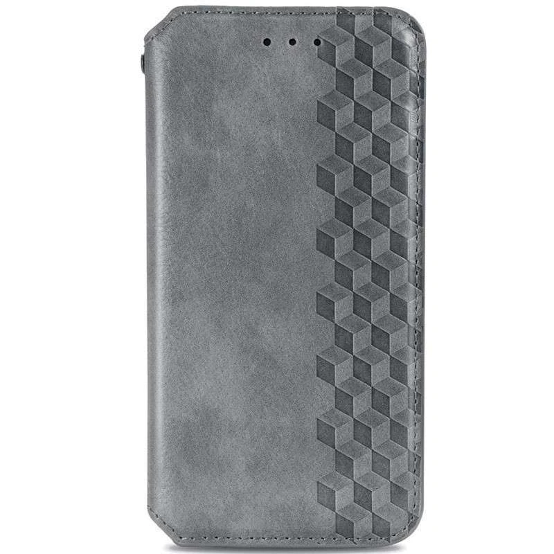 Чехол книжка GETMAN Cubic для Xiaomi Redmi 10C – Серый. Фото 1 из 4