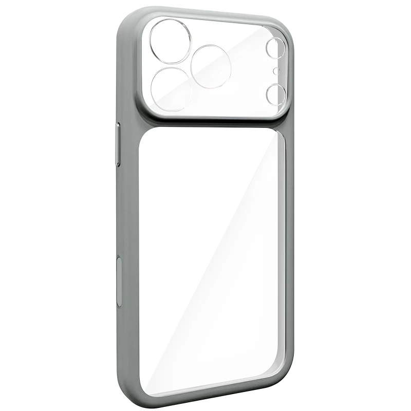 Чохол TPU+PC GETMAN Moon Clear with MagSafe для Apple iPhone 12 (6.1") – Grey. Фото 3 з 7