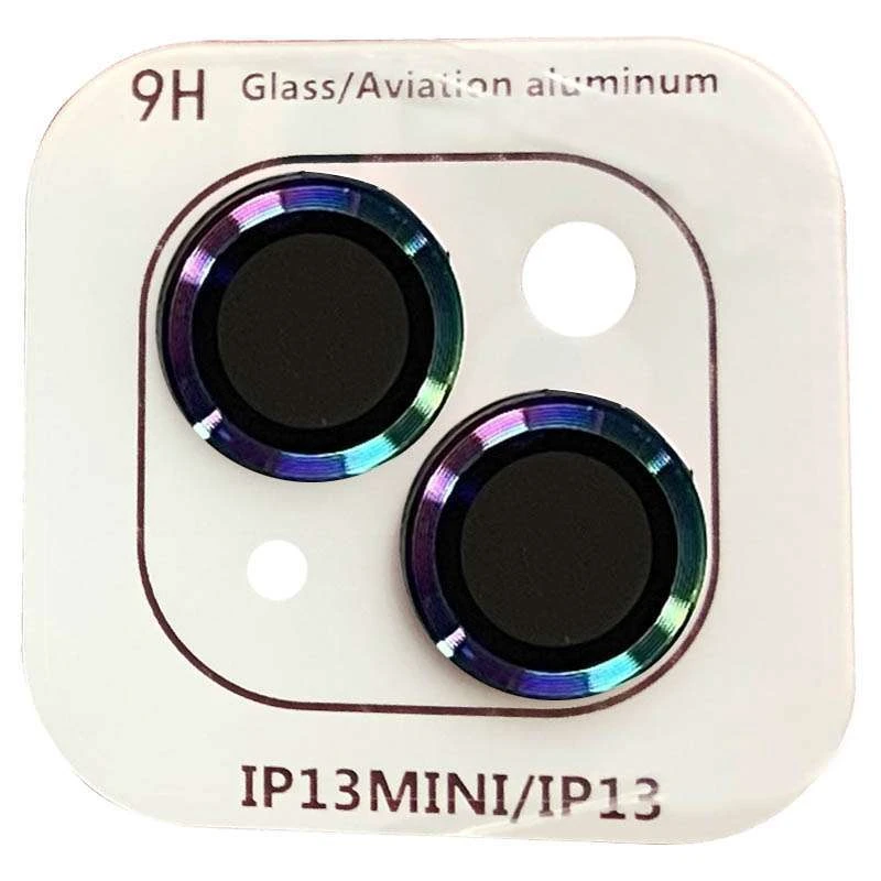 

Металлическое защитное стекло на камеру для Apple iPhone 13 mini (5.4") (Сиреневый / Rainbow), Бузковий / rainbow