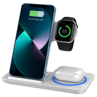 БЗУ WIWU Wi-W020 3 in 1 wireless charger фото 1 из 8