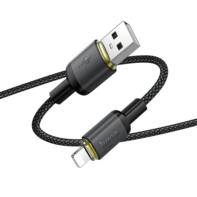 Дата кабель Hoco X128 Benefit USB to Lightning 12W (1m) – Black. Фото 4 з 5