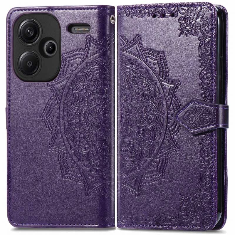 Шкіряний чохол-книжка Art Case з візитницею для Xiaomi Redmi Note 13 Pro+ – Фіолетовий. Фото 2 з 5