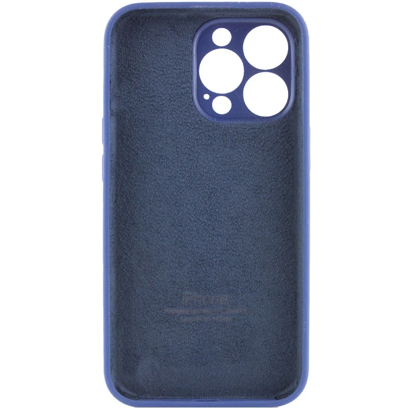Чехол Silicone Case с защитой камеры для Apple iPhone 15 Pro Max (6.7") – Синий / Deep navy. Фото 2 из 4