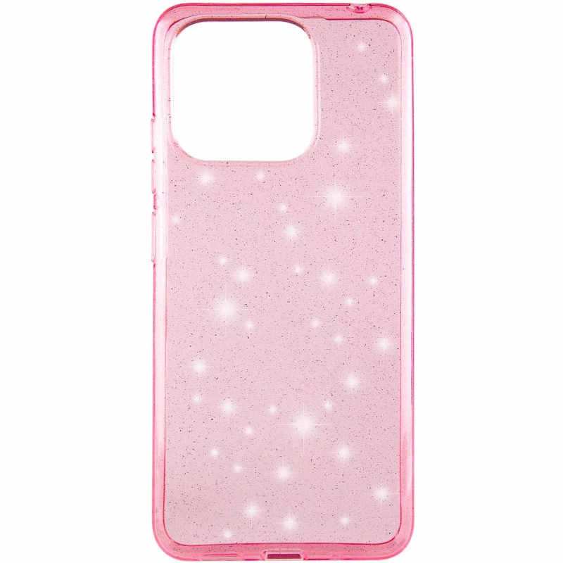 Блискучий силіконовий чохол на Xiaomi Redmi 12C / Poco C55 – Pink. Фото 4 з 9