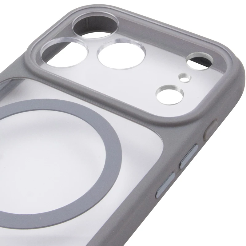 Чохол TPU GETMAN Moon Clear with MagSafe для Apple iPhone 15 Pro (6.1") – Grey. Фото 6 з 7