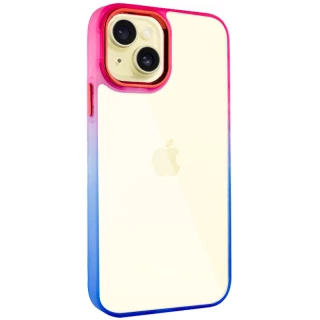 Силиконовый чехол фреш для Apple iPhone 14 (6.1") — Синий / Розовый