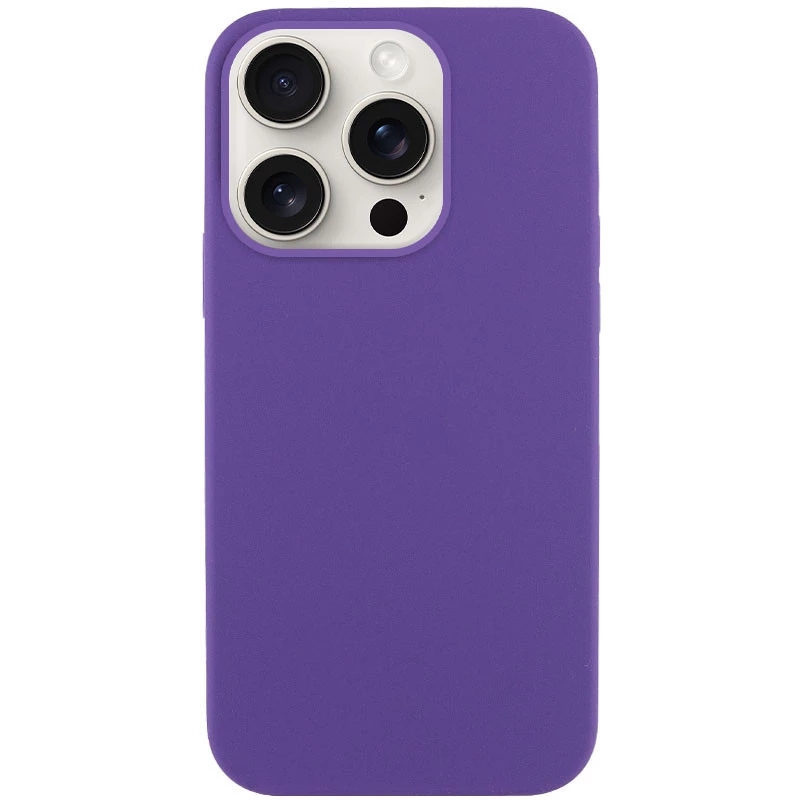 Чехол с закрытым низом Silicone Case для Apple iPhone 15 Pro Max (6.7") – Фиолетовый / Amethyst. Фото 2 из 7
