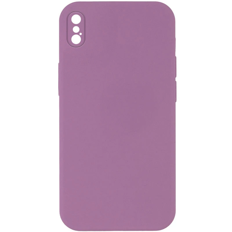 Чехол Silicone Case Square L с защитой камеры для Apple iPhone XS (5.8") – Лиловый / Lilac Pride. Фото 1 из 1