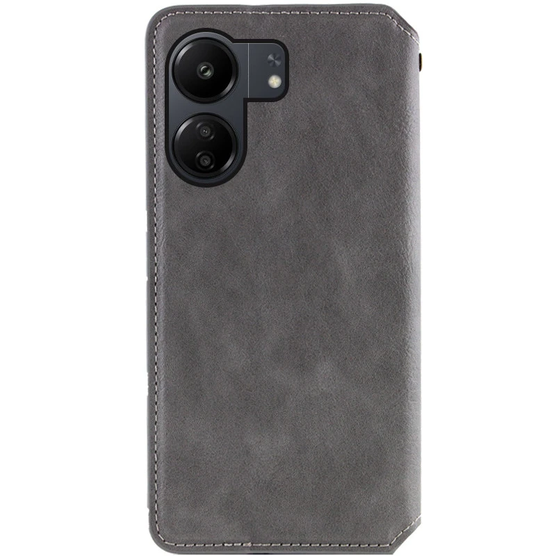 Чохол книжка GETMAN Cubic для Xiaomi Redmi 13C – Сірий. Фото 3 з 7