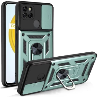Протиударний чохол Serge Ring з захистом камери на Realme C25Y — Зелений